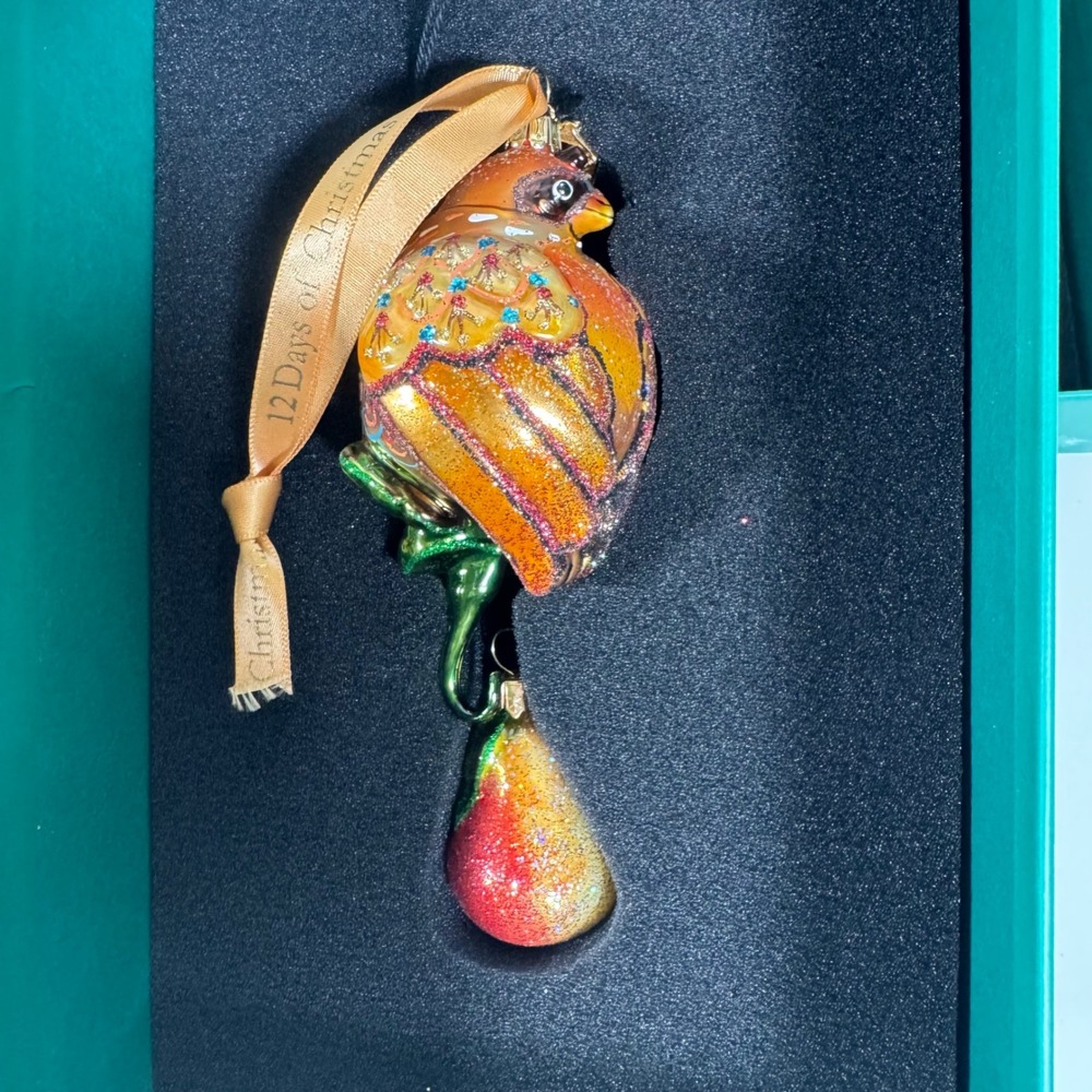 Reed & Barton Partridge Pear Ornament 12 Days Christmas Reflections C2600 NIB